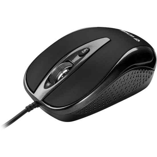 Mysz przewodowa USB, 4 przyciski, YMS 1025BK, optyczna