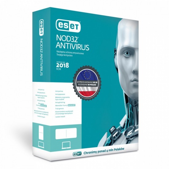 NOD32 Antivirus PL Kon 1U 2Y   ENA-K-2Y-1D