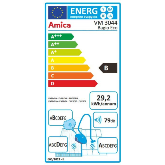 Odkurzacz bezworkowy BAGIO VM3044