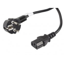 Kabel zasilający CEE 7/7 - IEC 320 C13 VDE 10M czarny