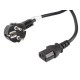 Kabel zasilający CEE 7/7 - IEC 320 C13 VDE 10M czarny Kabel zasilający CEE 7/7 - IEC 320 C13 VDE 10M czarny