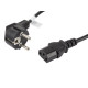 Kabel zasilający CEE 7/7 - IEC 320 C13 VDE 1.8M czarny 
