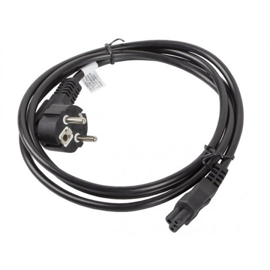 Kabel zasilający Laptop (MIKI) IEC 7/7 - IEC 320 C5 1.8M VDE czarny