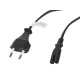 Kabel zasilający EURO (radiowy) CEE 7/16 - IEC 320 C7 1.8M       czarny