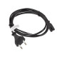 Kabel zasilający EURO (radiowy) CEE 7/16 - IEC 320 C7 1.8M       czarny