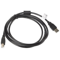 Kabel USB 2.0 AM-BM 1.8M Ferryt czarny 