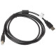 Kabel USB 2.0 AM-BM 1.8M Ferryt czarny 