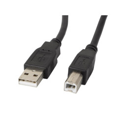 Kabel USB 2.0 AM-BM 1.8M Ferryt czarny 