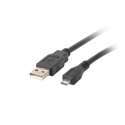 Kabel USB 2.0 micro AM-MBM5P 1.8M czarny  Kabel USB 2.0 micro AM-MBM5P 1.8M czarny