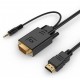 Konwerter HDMI do VGA mini Jack 1.8 m czarny