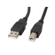 Kabel USB 2.0 AM-BM 3M Ferryt czarny 