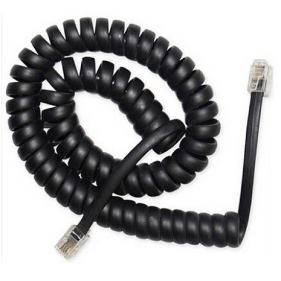 Kabel spiralny tel RJ10/4P4C/2m/Czarny
