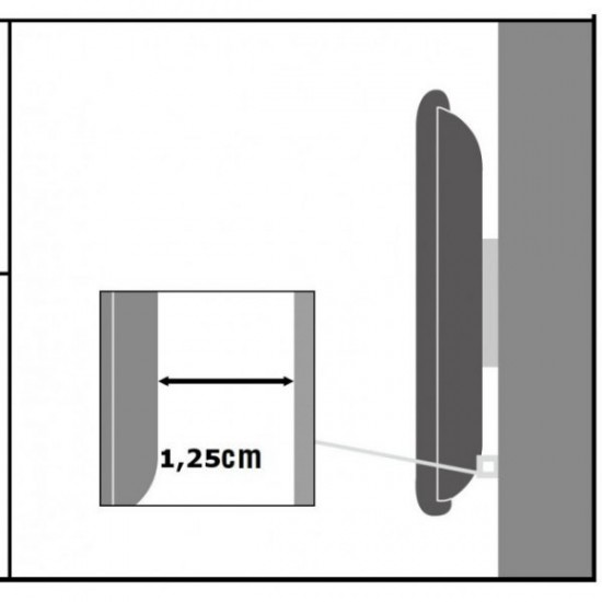 Uchwyt ścienny LCD/LED 13-37cali 35kg slim czarny