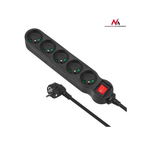 Listwa zasilająca 5g 5m MCE185 2300W czarna