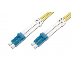 Patchcord FO SM 09/125 OS2 LC-LC duplex 1m żółty 