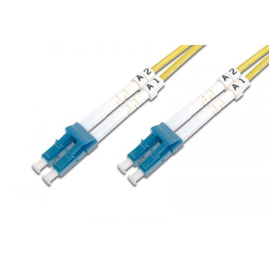 Patchcord FO SM 09/125 OS2 LC-LC duplex 1m żółty 