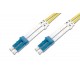 Patchcord FO SM 09/125 OS2 LC-LC duplex 1m żółty 