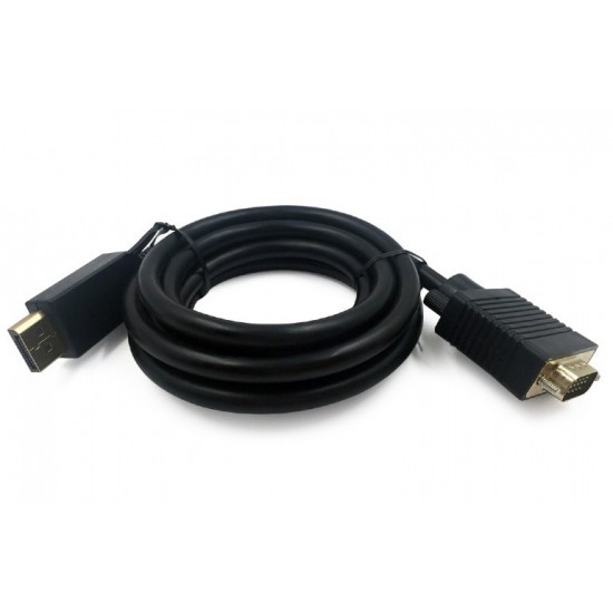 Kabel DisplayPort VGA 1.8m czarny