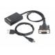 Konwerter VGA do HDMI 15 cm czarny