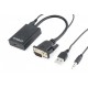 Konwerter VGA do HDMI 15 cm czarny