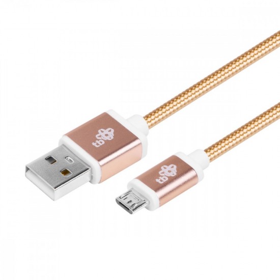 Kabel USB-Micro USB 1.5 m złoty sznurek