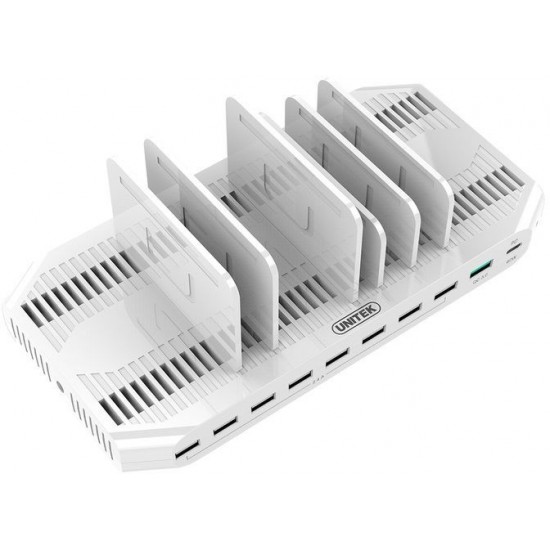 Stacja ładująca 10 x USB 160 W, QC3.0, USB-C, Y-2190