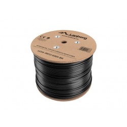 KABEL LAN UTP KAT-6 305M DRUT OUTDOOR ŻELOWANY CU CZARNY FLUKE PASSED LANBERG
