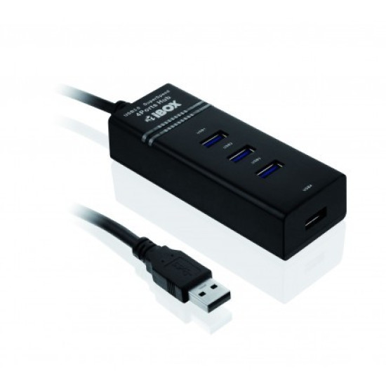 Hub USB 3.0 Czarny 4-porty IUH3FB (4x USB 3.0)