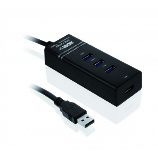 Hub USB 3.0 Czarny 4-porty IUH3FB (4x USB 3.0)