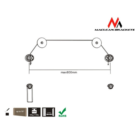 Uchwyt wieszak do telewizora LED 37-70 cali TV