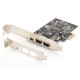 Karta/Kontroler Firewire (400) PCI Exp., 2xZew. 1xZew.(Mini) IEEE1394a 6pin+Mini,Low Profile,VT6308P