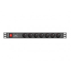 Listwa zasilająca Rack PDU 1U 7x PL 2m 10A czarna 