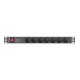 Listwa zasilająca Rack PDU 1U 7x PL 2m 10A czarna 