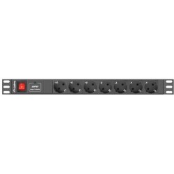 Listwa zasilajaca Rack PDU 1U 7x Schuko 2m 16A czarna 