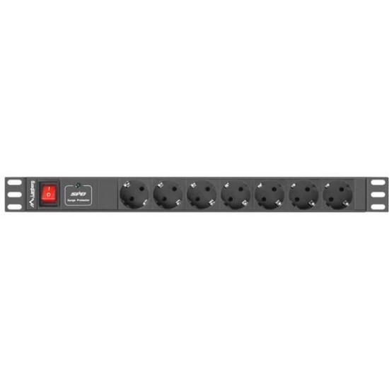 Listwa zasilajaca Rack PDU 1U 7x Schuko 2m 16A czarna 