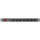 Listwa zasilajaca Rack PDU 1U 7x Schuko 2m 16A czarna 
