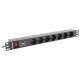 Listwa zasilajaca Rack PDU 1U 7x Schuko 2m 16A czarna 