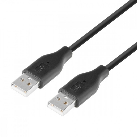 Kabel USB AM-AM 1.8m czarny 