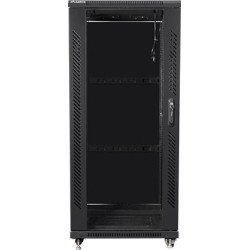 Szafa stojąca Rack 19 27U 600x600mm czarna (drzwi szklane) 