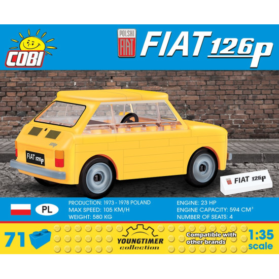 Klocki 71 elementów Polski Fiat 126P