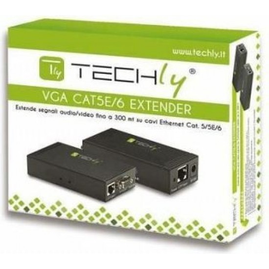 Extender VGA po kablu Cat5e/6 do 300m z audio 