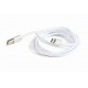 Kabel Micro USB oplot tekstylny/1.8m/srebrny 