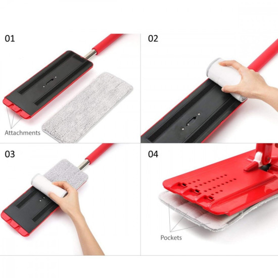 Mop płaski z wiadrem i wyciskaczem GB850 