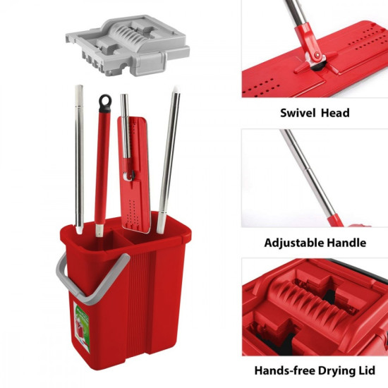 Mop płaski z wiadrem i wyciskaczem GB850 