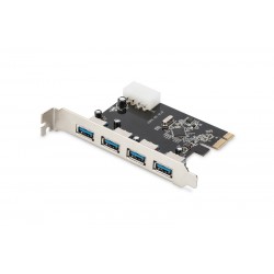 Karta rozszerzeń/Kontroler USB 3.0 PCI Express, 4xUSB 3.0, Chipset: VL805