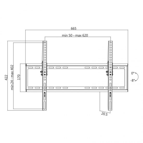 Uchwyt ścienny 37-70 LCD/LED VESA, max. 35kg