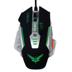 Mysz optyczna dla graczy 2400dpi odważniki LED