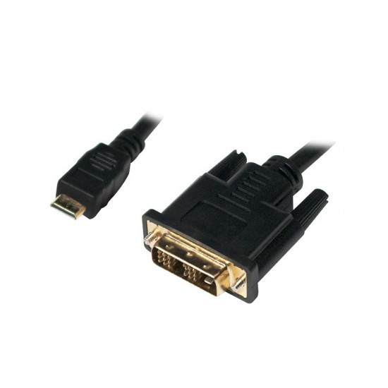 Kabel mini HDMI - DVI-D M/M 2m, czarny