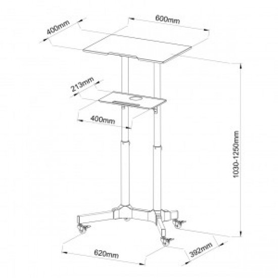 Stacja robocza pod notebooka/projektor S-10B