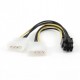 Kabel rozdzielacz zasilania 2xMOLEX/1x6PIN BTX